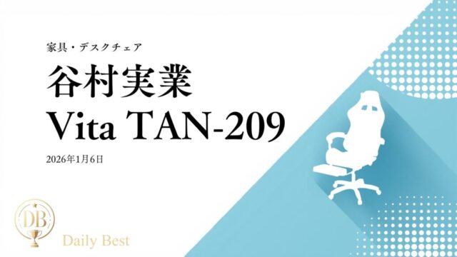 谷村実業 Vita TAN-209 (GY) メッシュデスクチェア 2026年コスパ最強モデル レビュー用画像